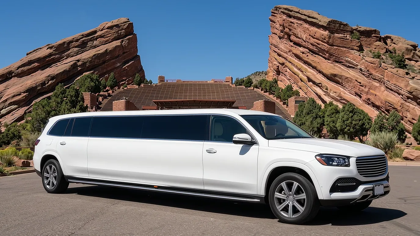 Laporte white Mercedes GLS 18 passenger stretch limo
